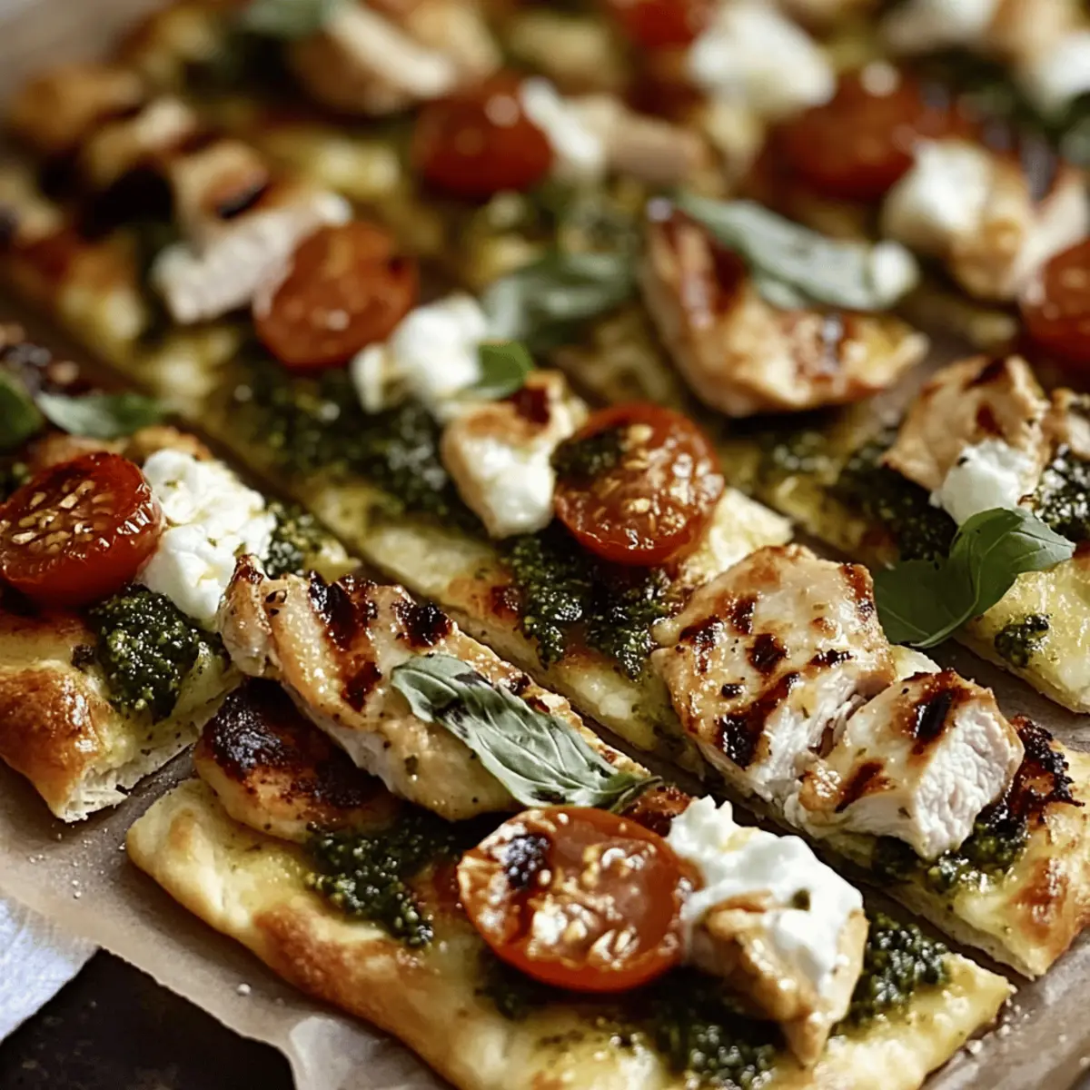 Pesto Chicken Flatbread