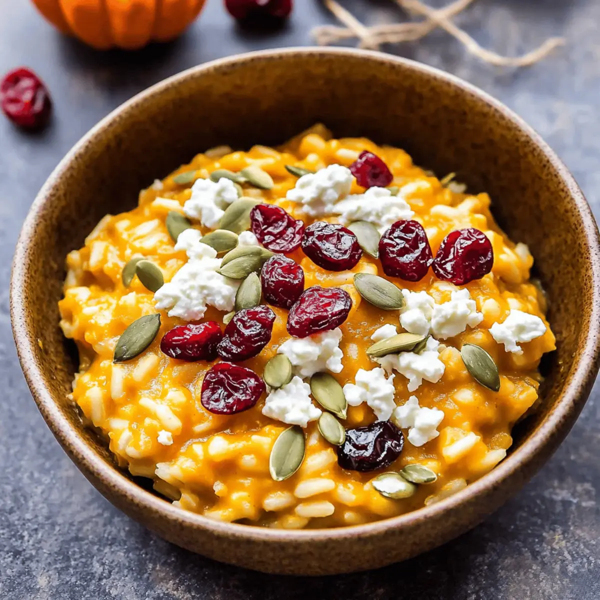 Baked Pumpkin Goat Cheese Risotto