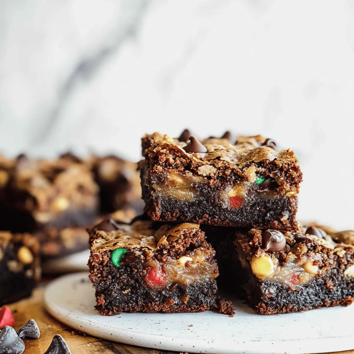 Monster Cookie Fudgy Brownies