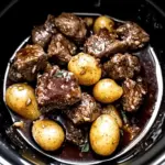 Crockpot Garlic Butter Beef Bites with Potatoes