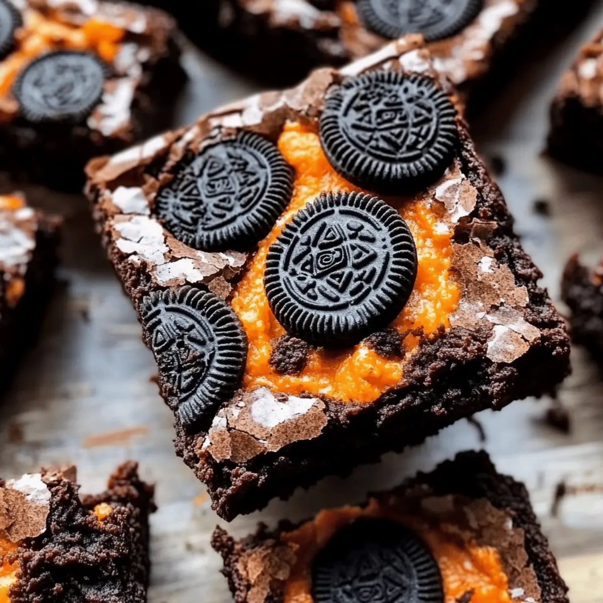 Halloween Oreo Cookie Boo Brownies
