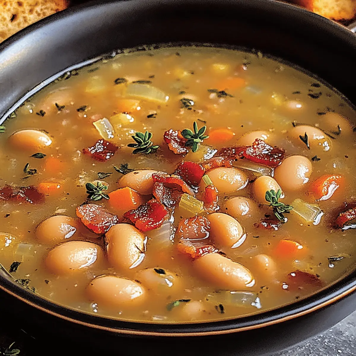 Cozy Bean with Bacon Soup