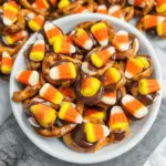 Candy Corn Pretzel Bites