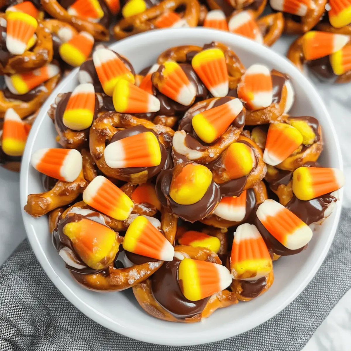 Candy Corn Pretzel Bites