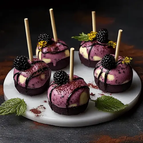 Forbidden Forest Blackberry Cheesecake Pops