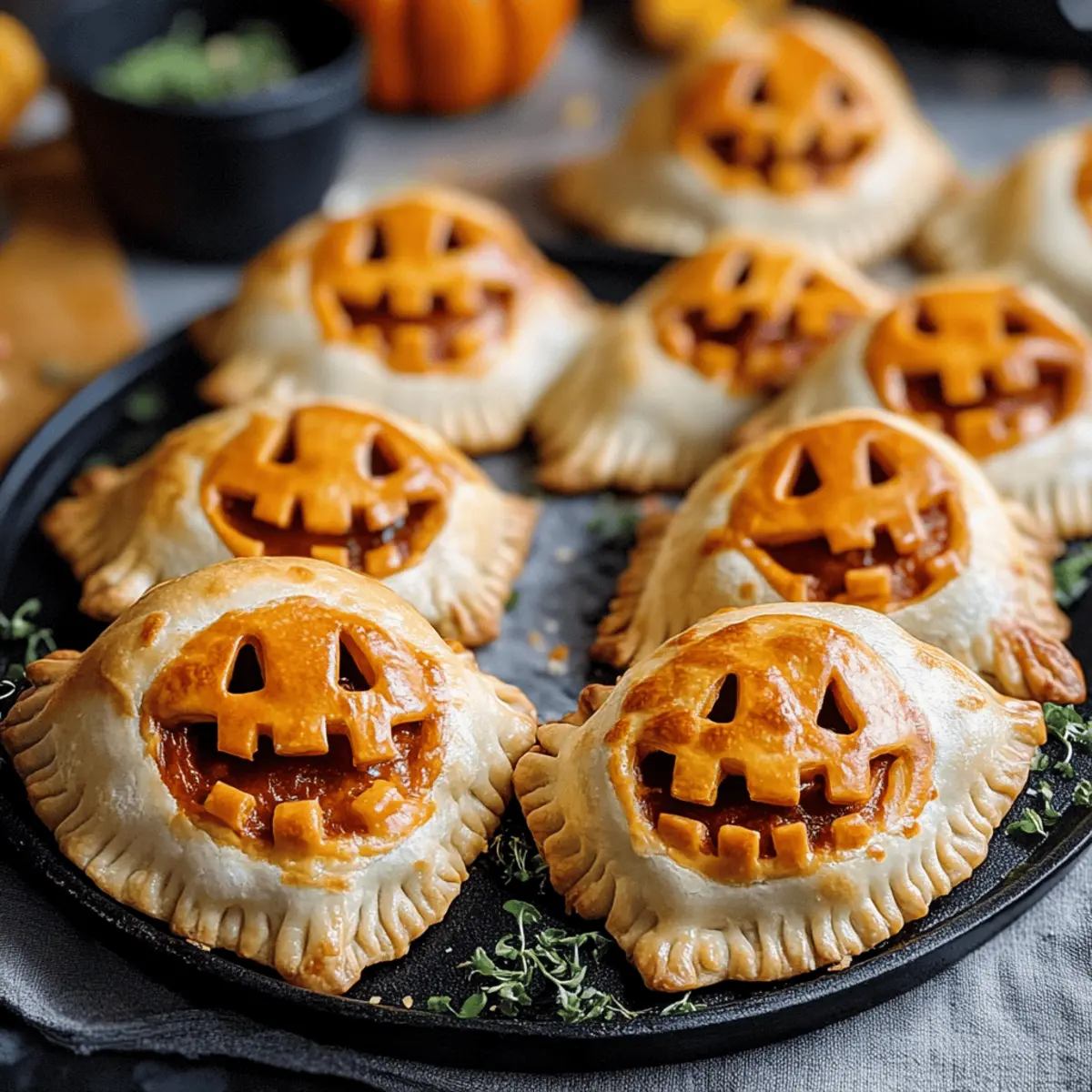 Jack-O’-Lantern Calzones