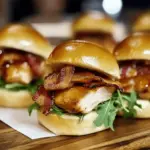 Maple Chicken & beef bacon Sliders