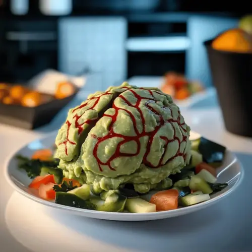 Zombie Brain Guacamole Appetizer