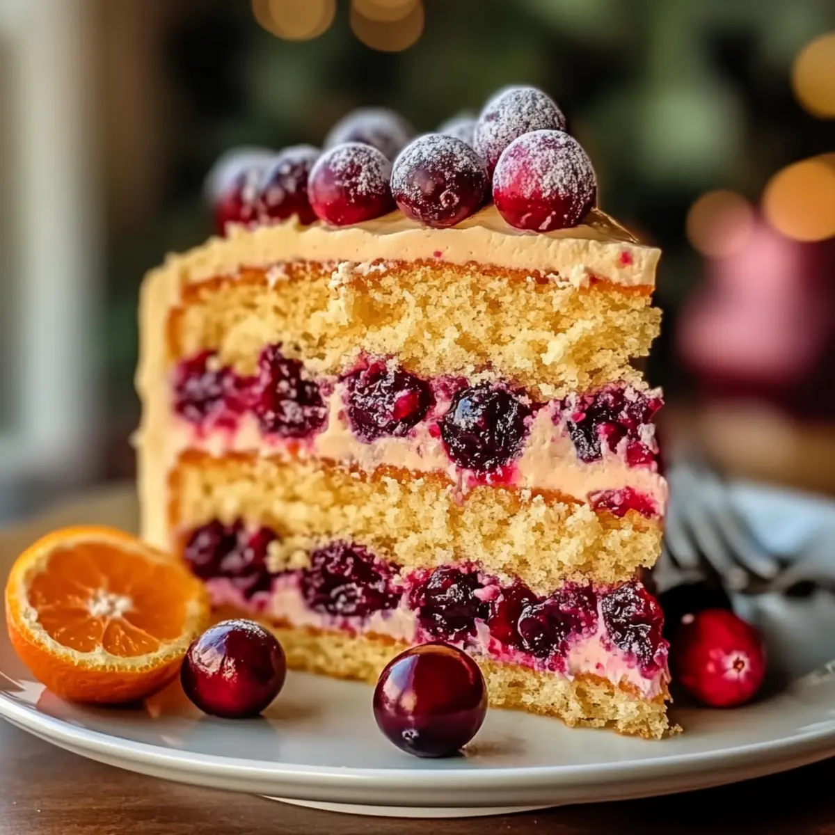 Cranberry Orange Layer Cake with Citrus Buttercream