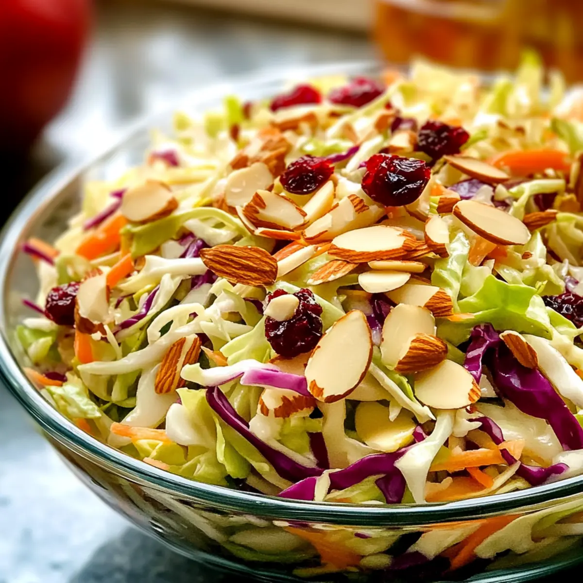 Cranberry Almond Thanksgiving Slaw