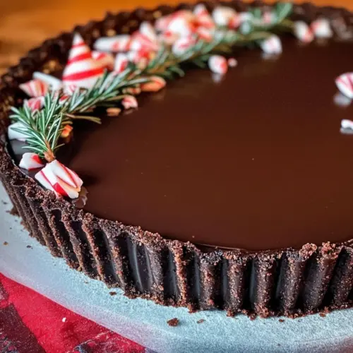 Dark Chocolate Peppermint Mousse Tart