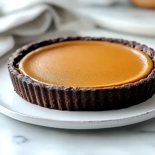 Dark Chocolate Pumpkin Tart