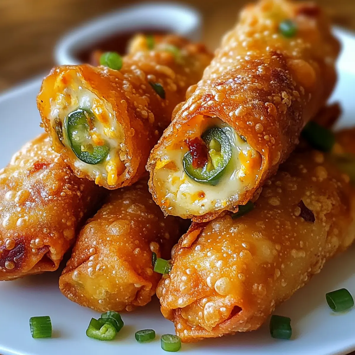 Spicy Jalapeño Popper Egg Rolls