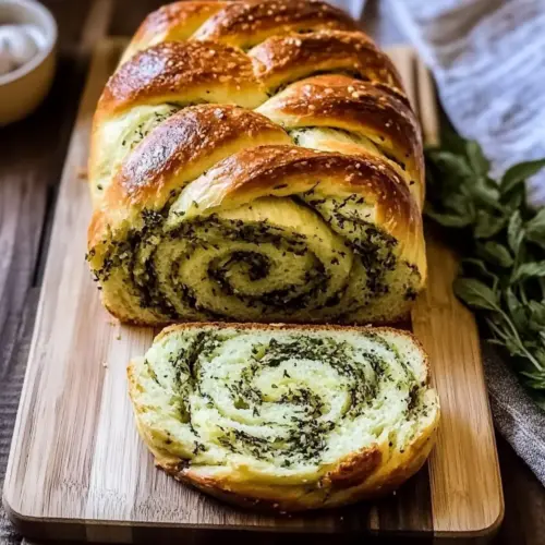 Swirled Garlic Herb Bread