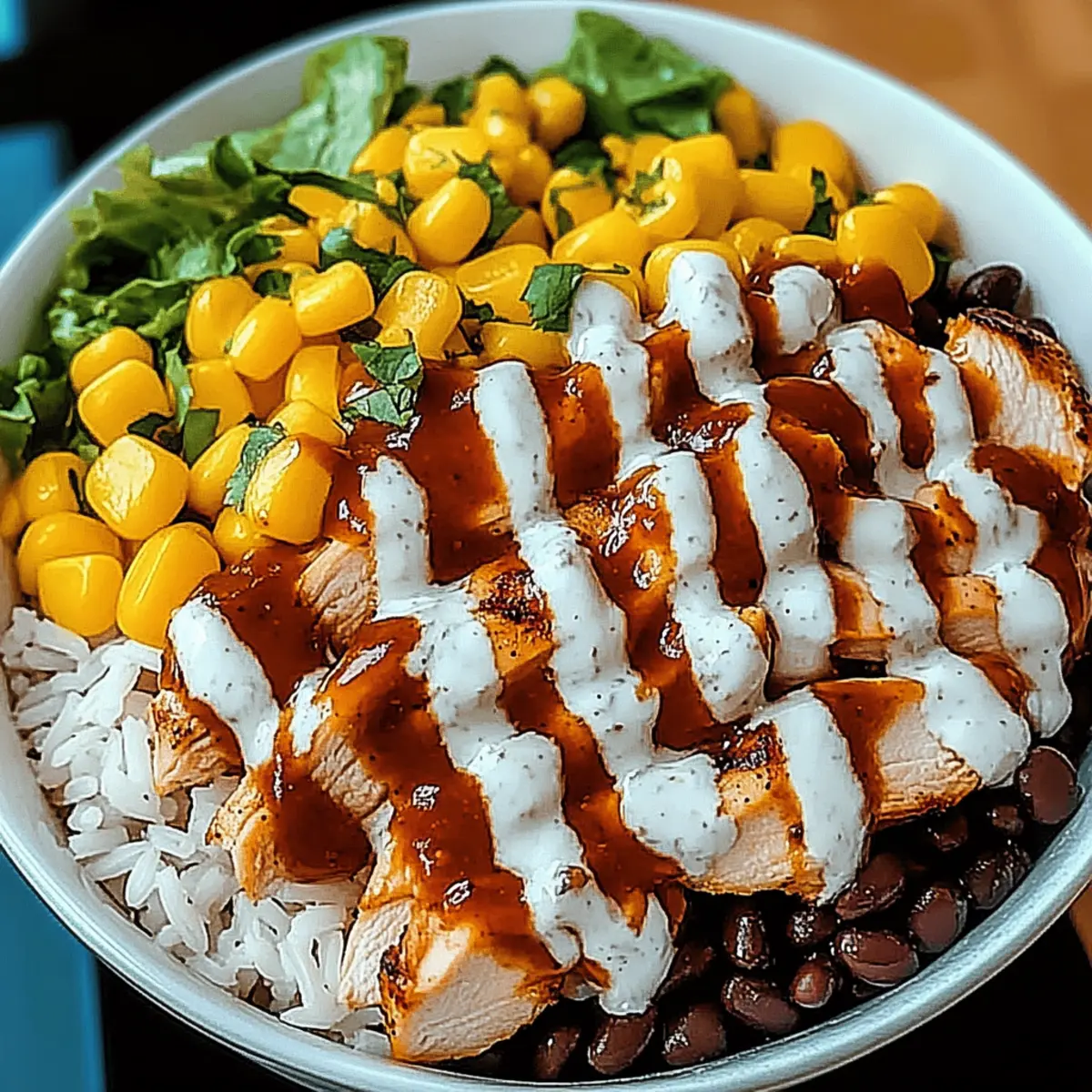High Protein BBQ Ranch Chicken Bowl