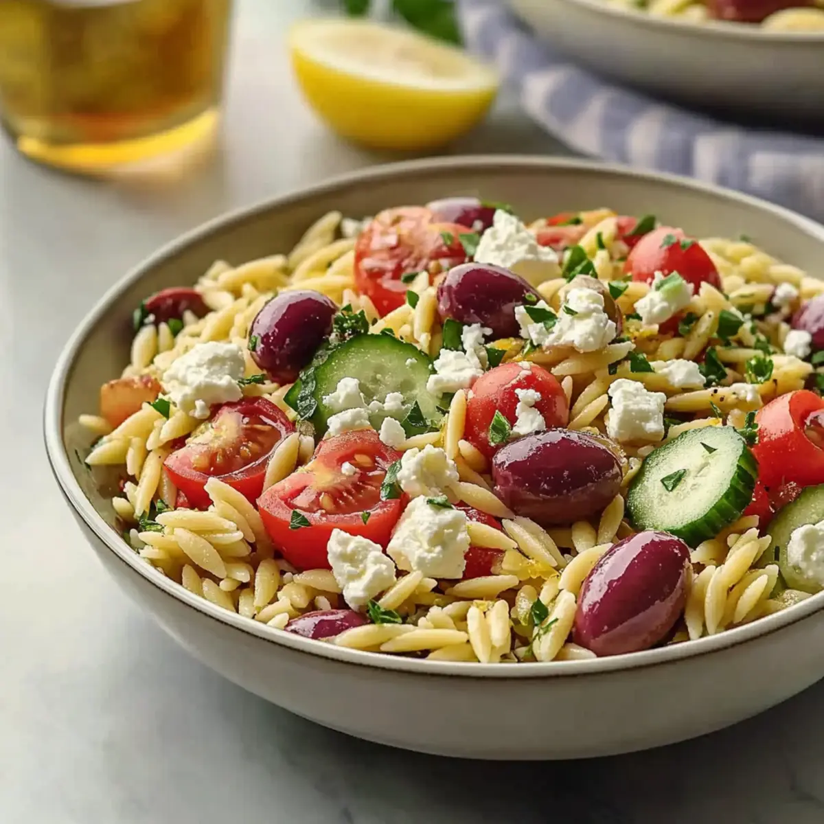 Feta Mediterranean Orzo Salad