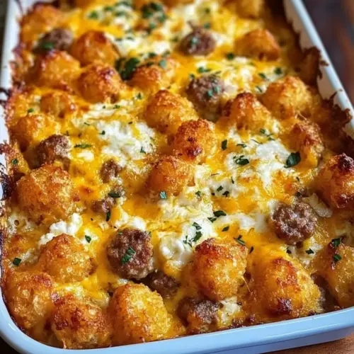 Tater Tot Sausage Breakfast Casserole