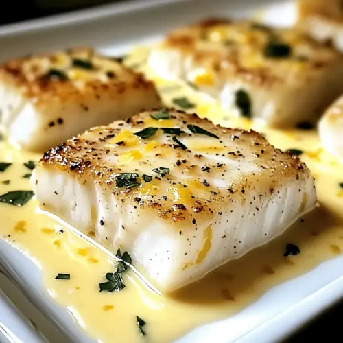 Baked Cod in Coconut Lemon Cream Sauce