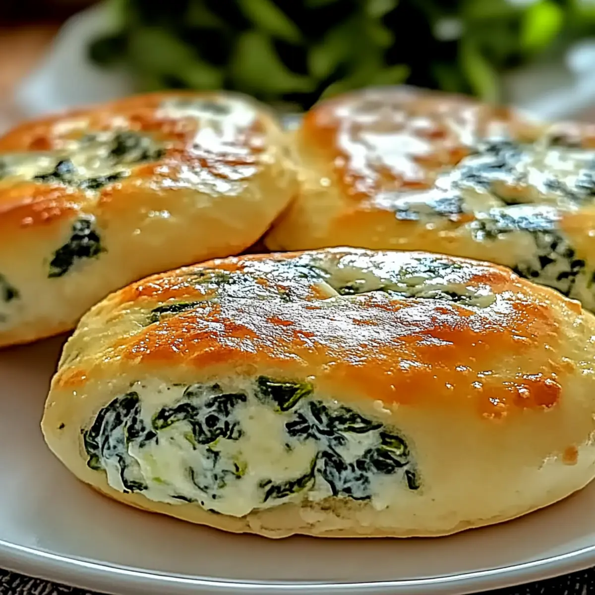Spinach Cottage Cheese Flagels