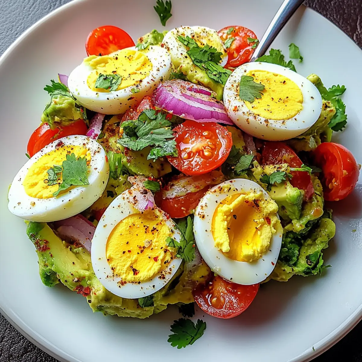 Workout Egg Avocado Salad