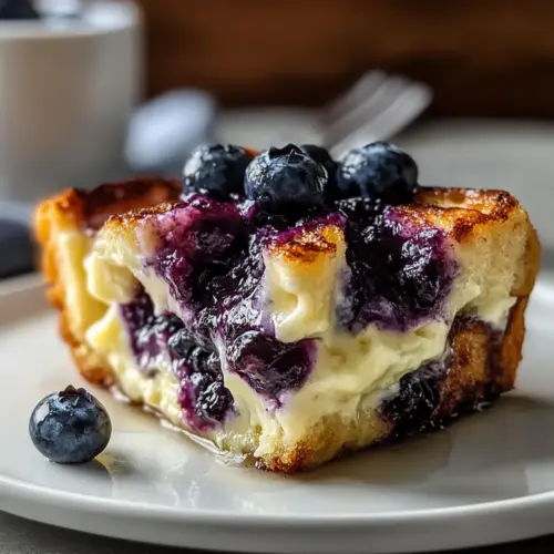 Blueberry Cream Cheese French Toast Casserole