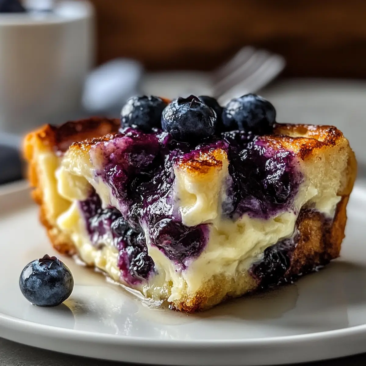 Blueberry Cream Cheese French Toast Casserole