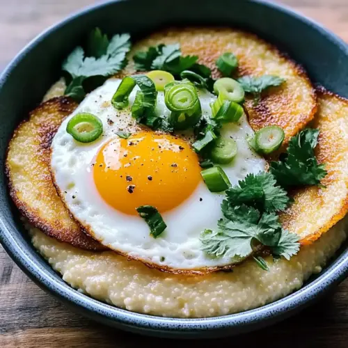 Spicy Cheddar Grits with Fried Eggs