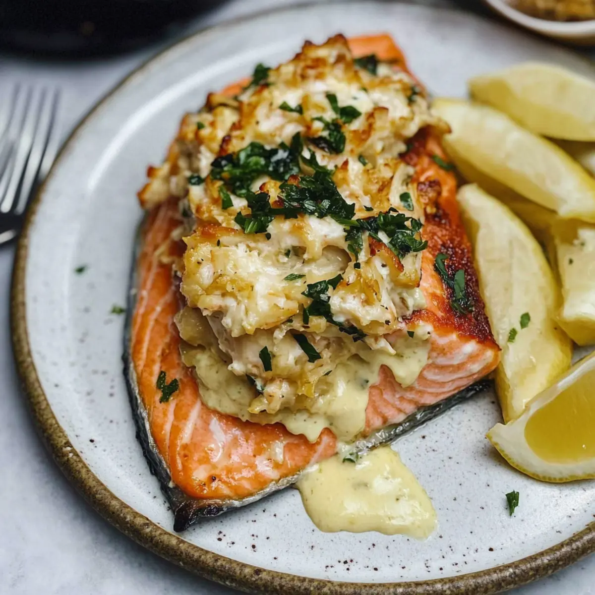 Crab Stuffed Salmon