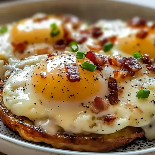 Egg Topped Hash Browns with Bacon Gravy