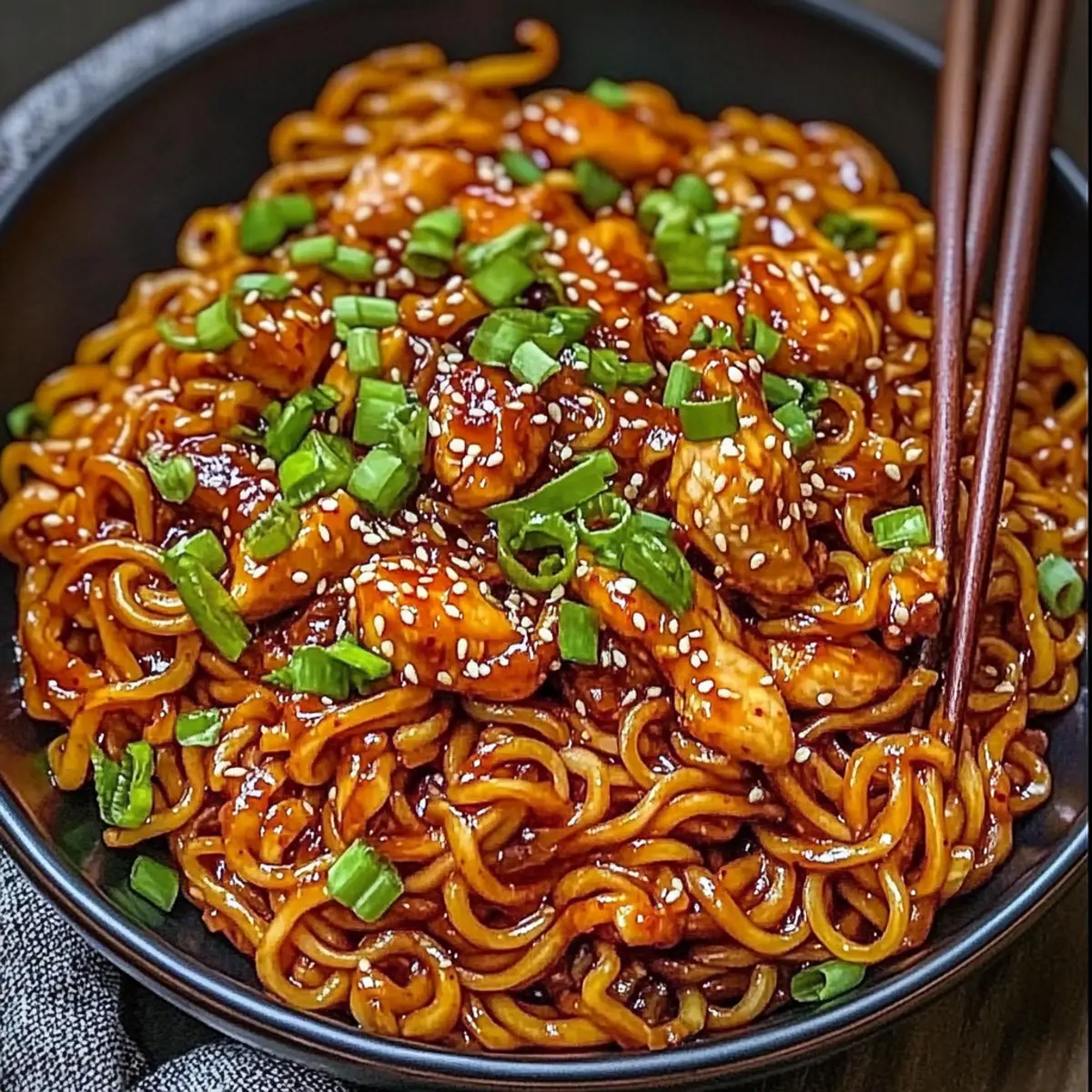 Korean Spicy Chicken Noodles