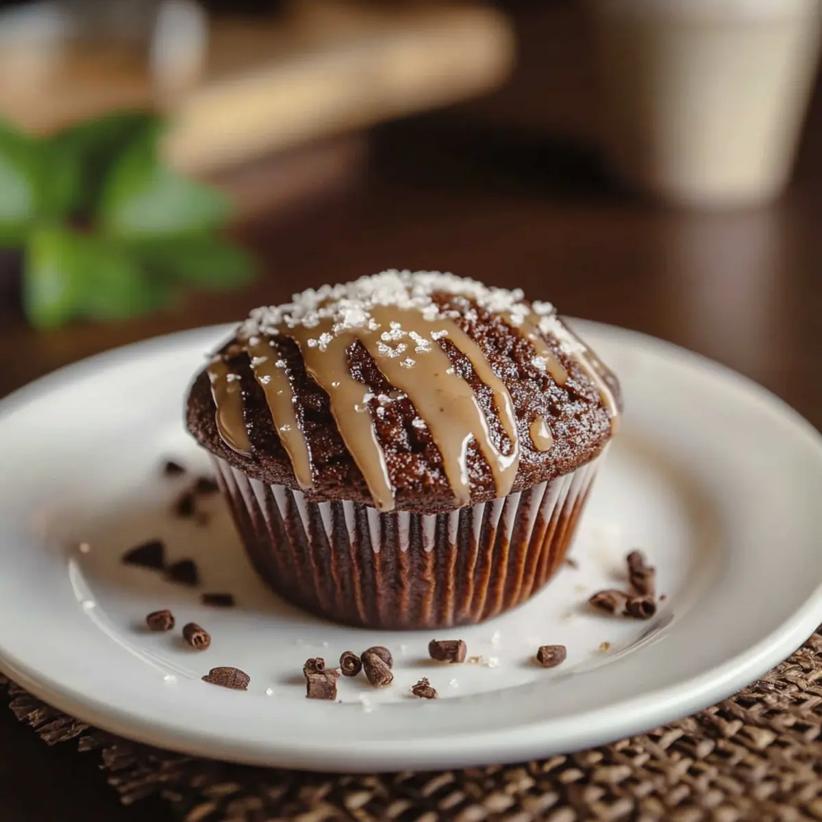 Chocolate Chai Latte Muffins with Chai Glaze