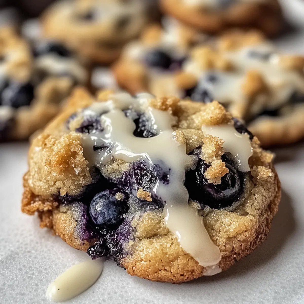 Blueberry Muffin Cookies with Streusel Topping