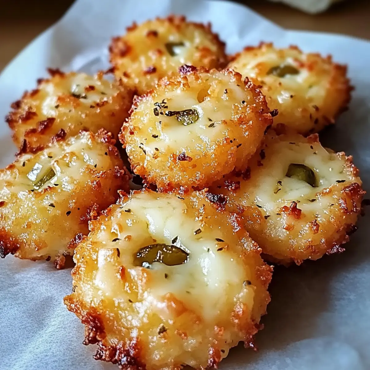 Crispy Pickle Cheese Bites