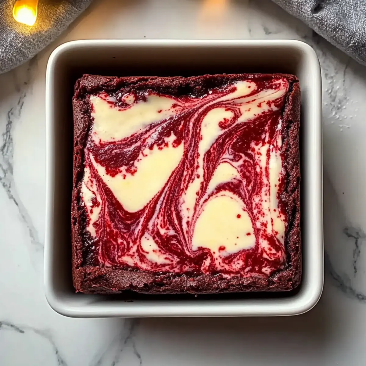 Red Velvet Brownies with Cheesecake Layer