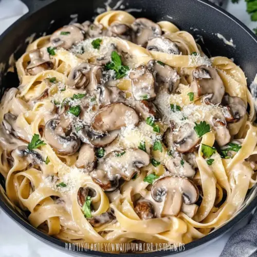 Creamy Mushroom Tagliatelle