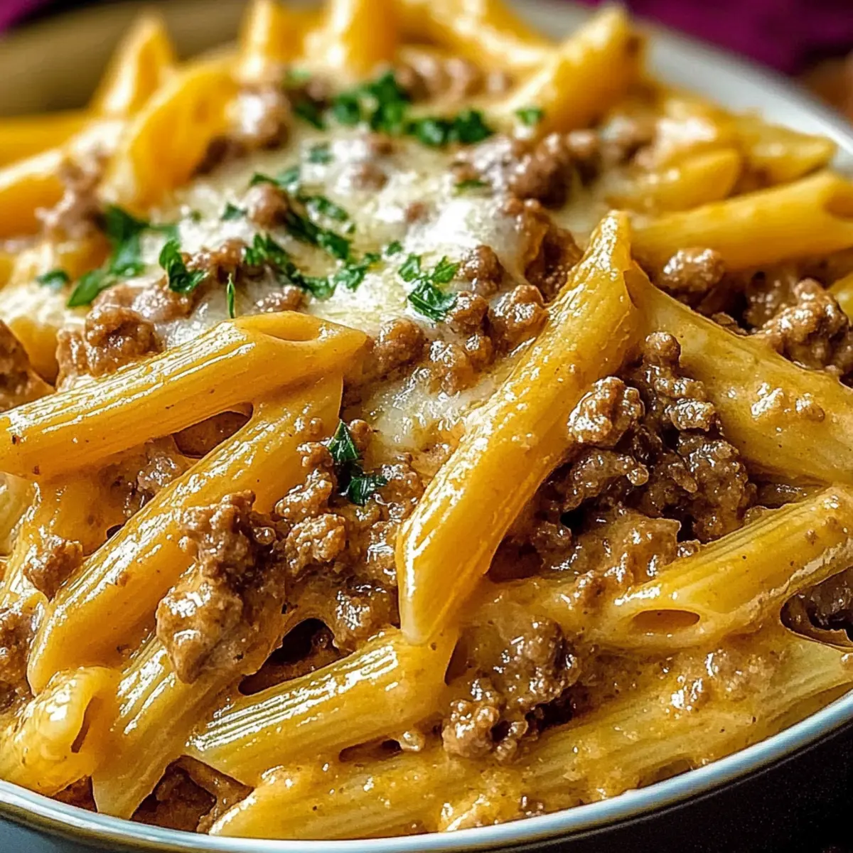 Creamy High Protein Beef Pasta