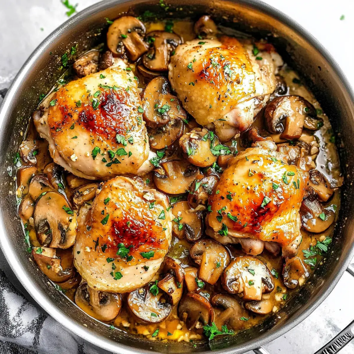 Garlic Mushroom Chicken Thighs