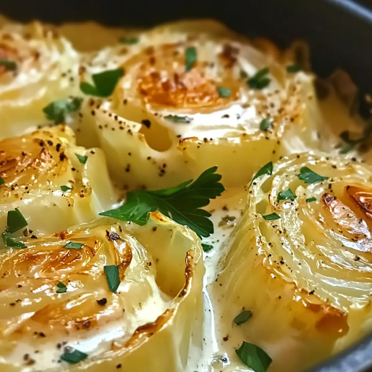 Creamy Garlic Parmesan Cabbage