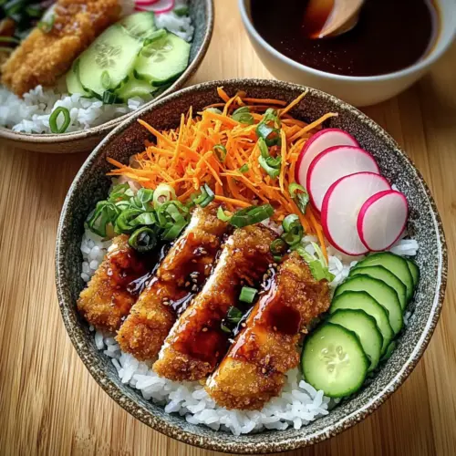 Japanese Katsu Bowls with Tonkatsu Sauce