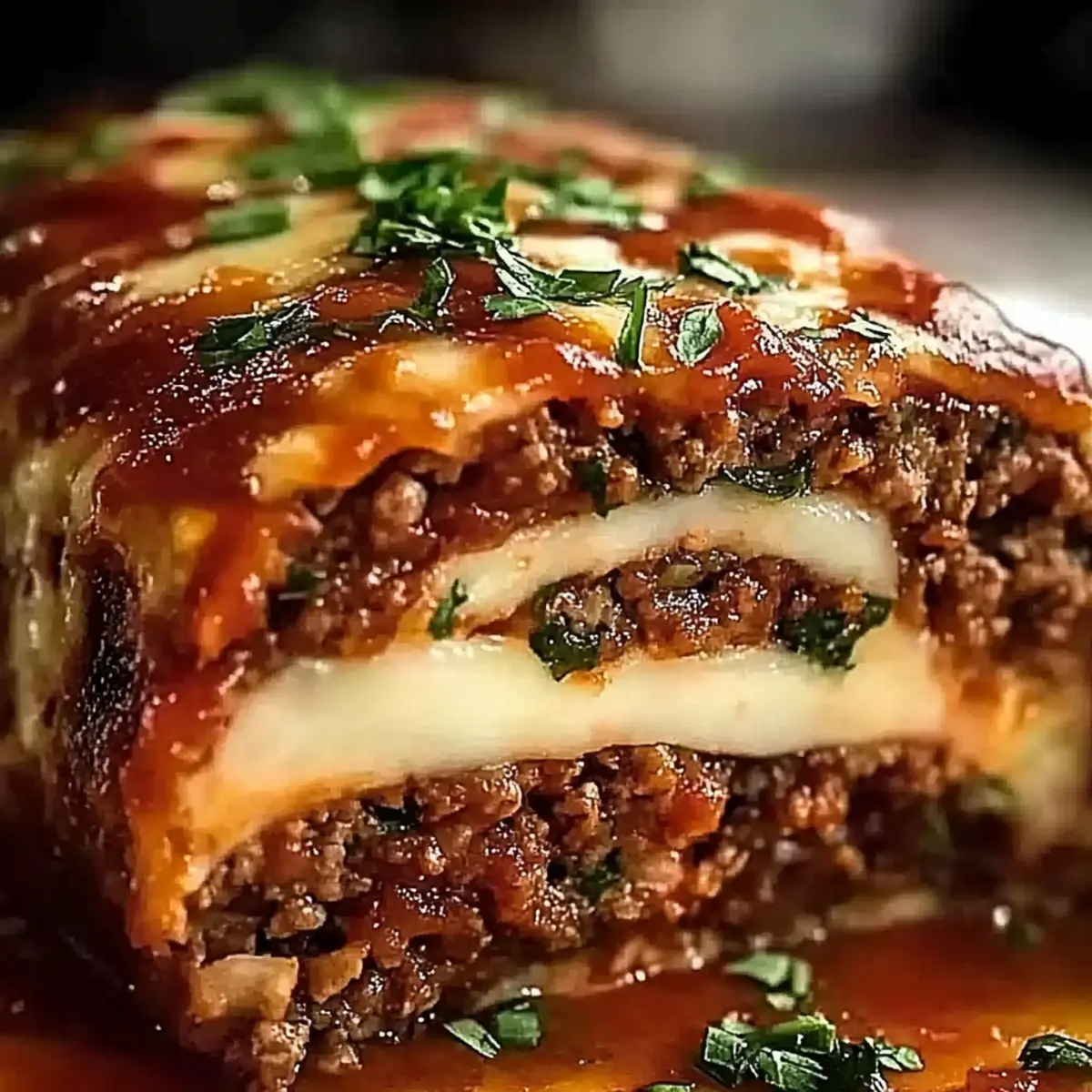 Stuffed Italian Meatloaf