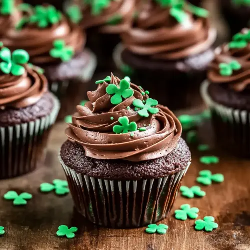Mint Chocolate Cupcakes with Chocolate Frosting