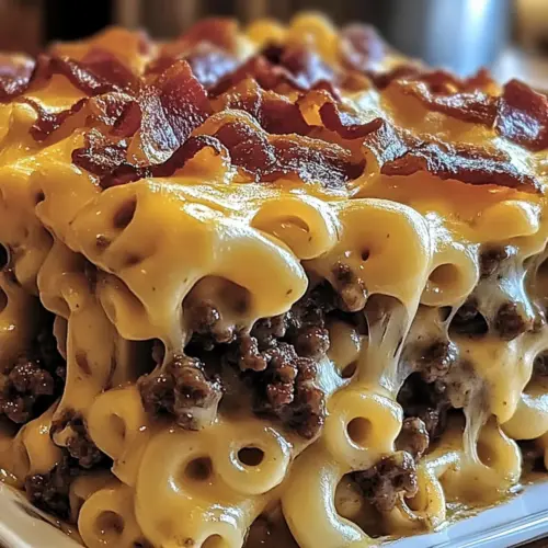 BBQ Bacon Cheeseburger Mac ‘n’ Cheese Casserole