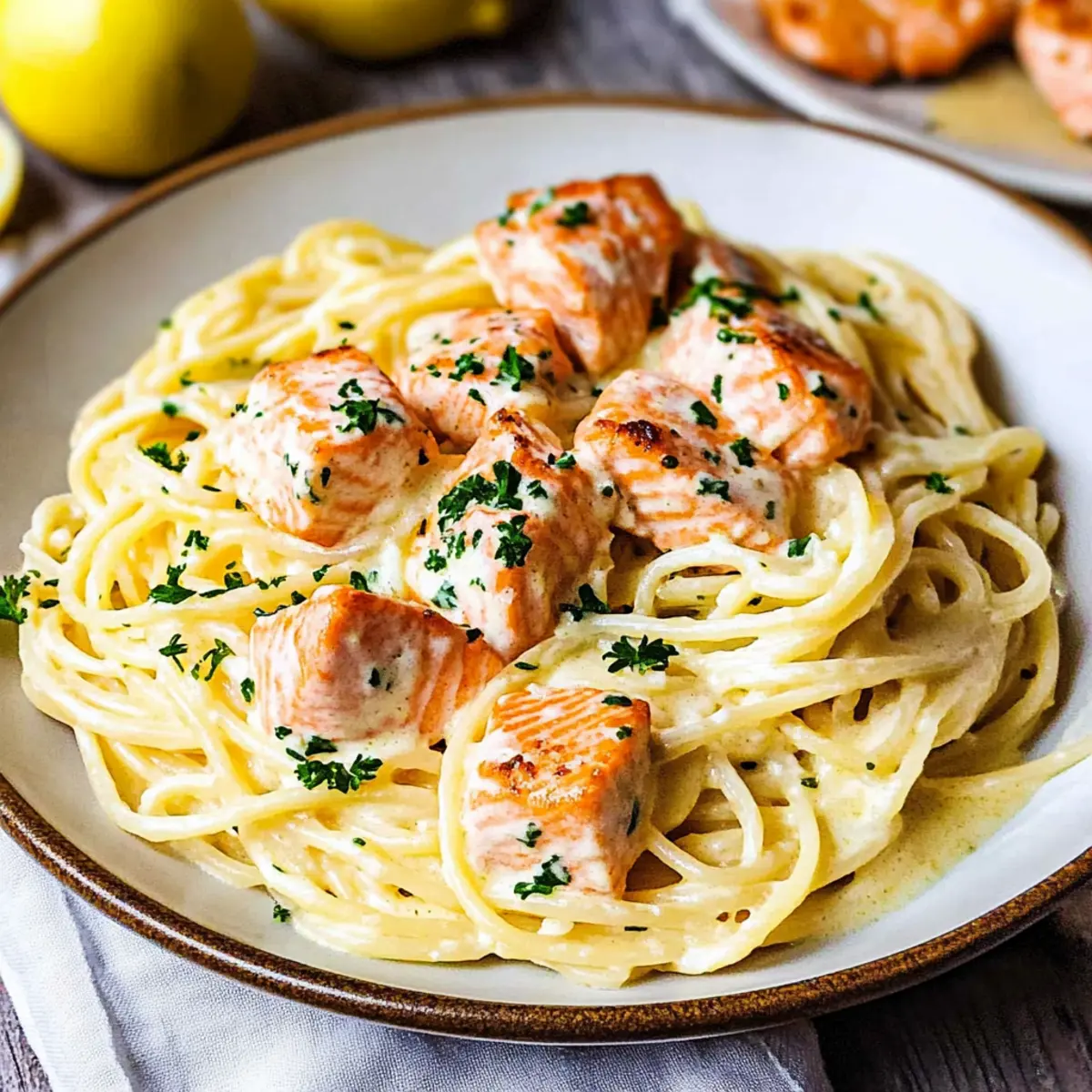 Salmon Pasta with Lemon Cream Sauce