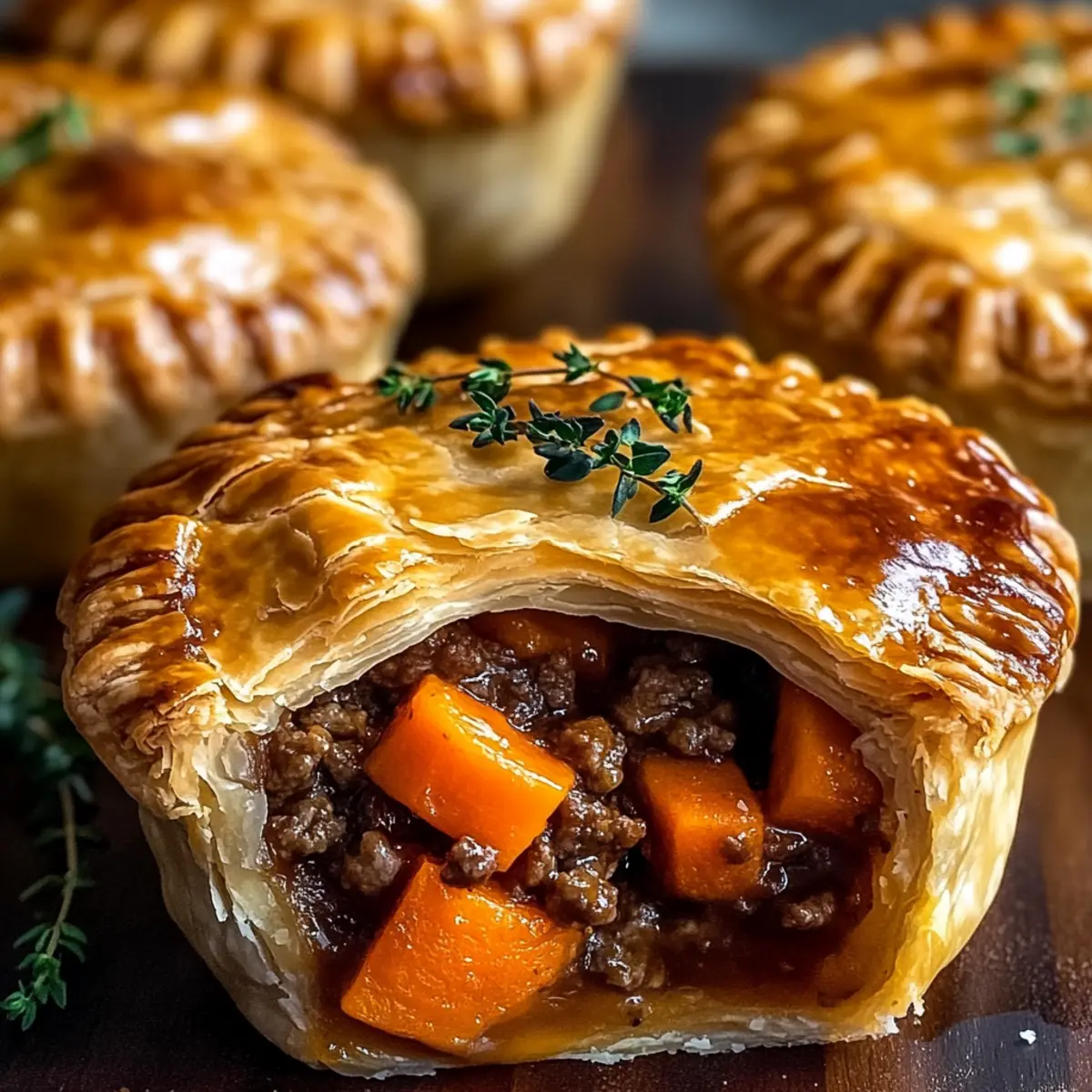 Irish Beef Sweet Potato Mini Pies