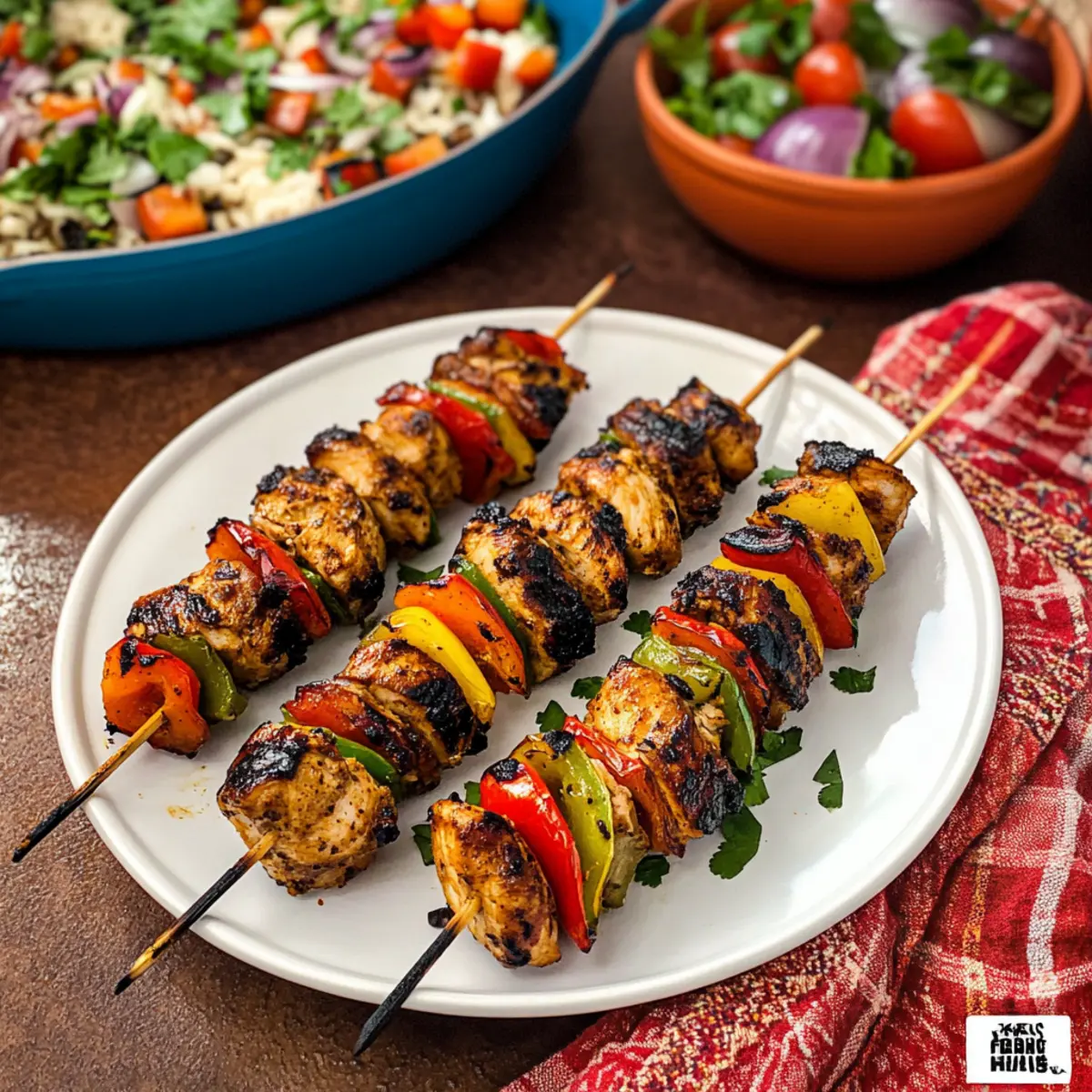Mexican Barbecue Chicken Skewers