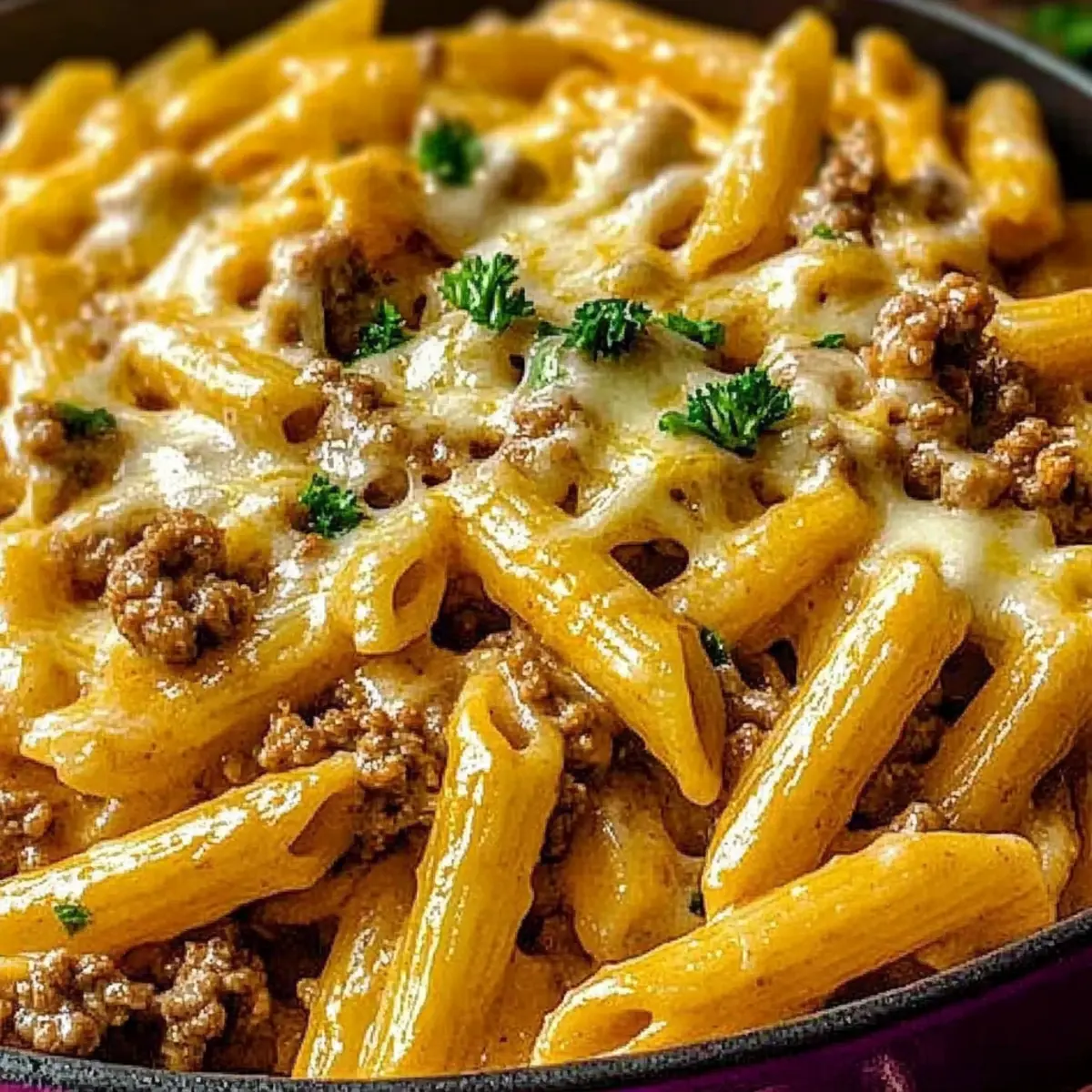 Creamy High Protein Beef Pasta