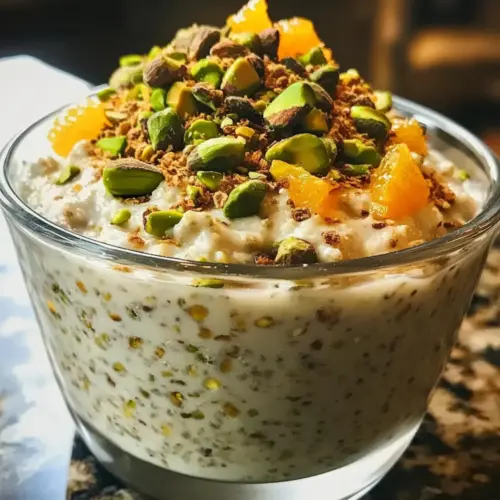 Pistachio Orange Blossom Overnight Oats