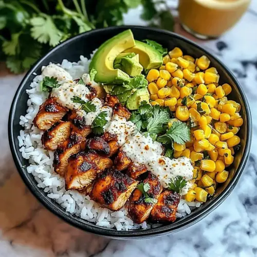 Street Corn Chicken Rice Bowl