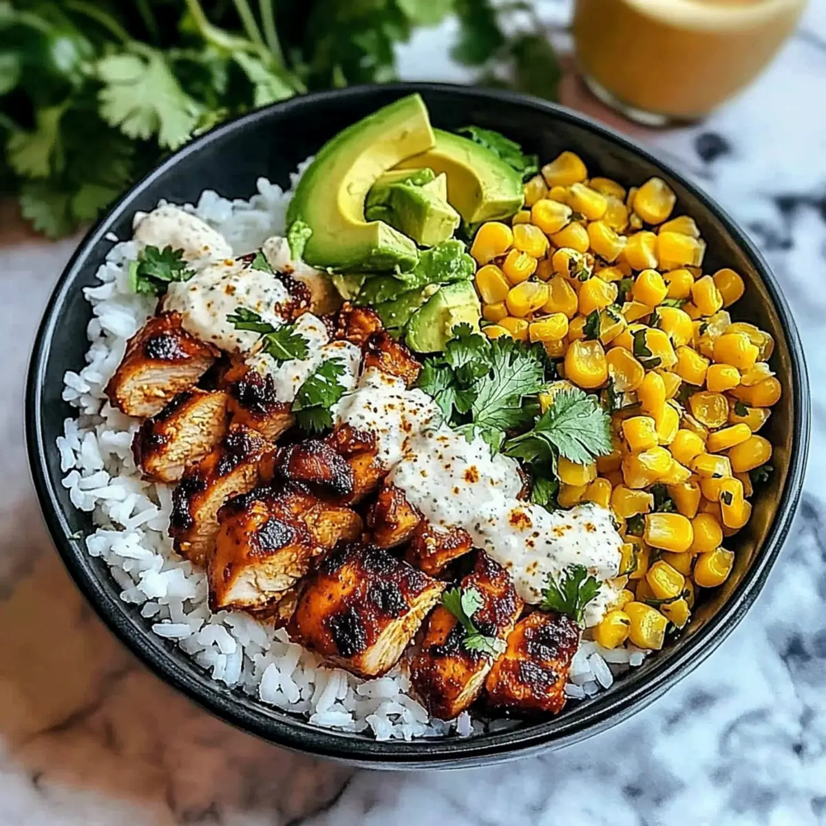 Street Corn Chicken Rice Bowl