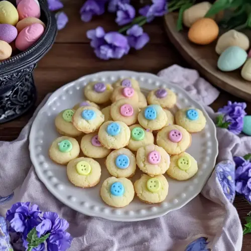 Easter Bunny Button Cookies